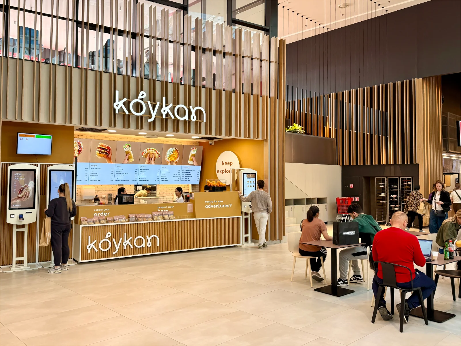Koykan store inside a shopping mall food court